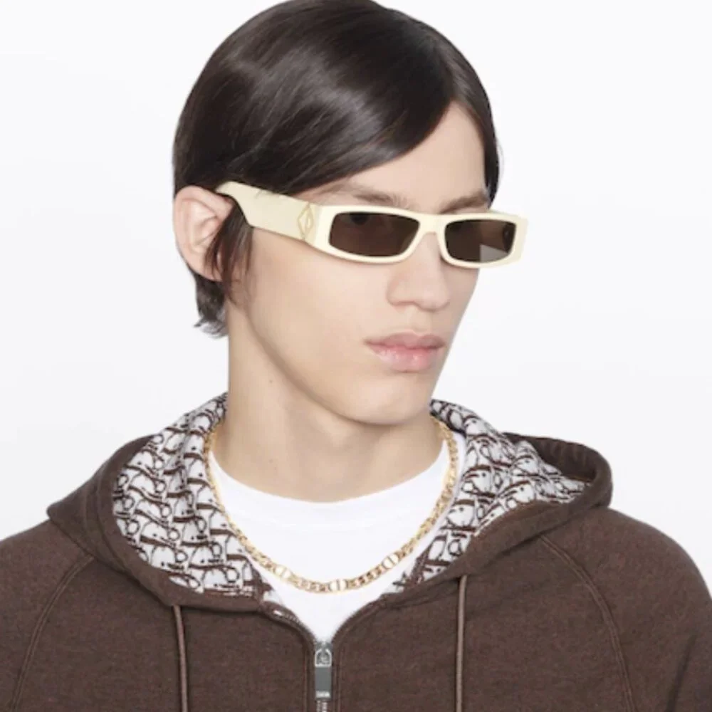 NEW DIOR IVORY SQUARE UNISEX SUNGLASSES